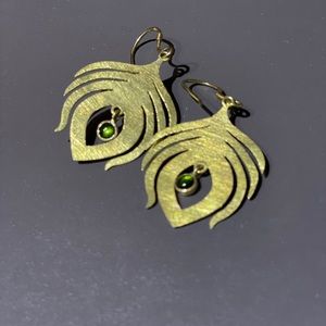 Peacock earrings